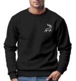 Neverless Sweatshirt Sweatshirt Herren Hirsch Wald-Tiere Print Logo Aufdruck Outdoor