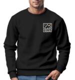 Neverless Sweatshirt Sweatshirt Herren Wandern Berge Natur Aufdruck Print Outdoor Fashion