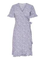 ONLY Shirtkleid Lockeres Kurzarm Midi Blusen Wickelkleid mit Bindegürtel ONLOLIVIA (knielang, 1-tlg) 4056 in Violett