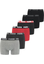 PUMA Boxershorts, (Packung, 6er-Pack), mit komfortablem Bund