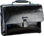 Piquadro Blue Square Laptop Aktentasche in Schwarz (12.3 Liter), Aktentasche