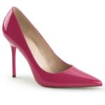 Pleaser CLASSIQUE-20 Pleaser Damen High-Heels Pumps hotpink Lack vorn spitz ge High-Heel-Stiefel