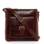 SID & VAIN Schultertasche YALE Umhängetasche Cross-Body Bag echt Leder, Ledertasche Schultertasche Herren Damen Messenger Bag braun