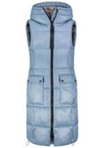 SUBLEVEL Steppweste Damen mit Kapuze Waistcoat lange Winter Weste Bodywarmer Waistcoat