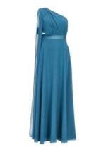 SWING Abendkleid - Kleid - Midikleid - One-Shoulder-Maxikleid