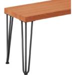 Sitzbank Esszimmer Holzbank Küchenbank 30x140x47 cm, Möbelfüße Creative Schwarz / Dunkel, LSB-01-A-004-140-9005Cr - Lamo Manufaktur