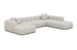 Sofa Dreams Wohnlandschaft Polster Stoffsofa Modern Ottomane Couch Samtstoff Formentera XXL, Loungesofa