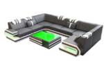 Sofa Dreams Wohnlandschaft Sofa Ledercouch Leder Ragusa U Form Ledersofa, Couch, mit LED, Designersofa