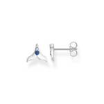 THOMAS SABO Paar Ohrstecker H2228-644-1 Ohrstecker Damen Schwanzflosse Blaue Steine Silber