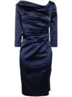 Talbot Runhof Asymmetrisches Cocktail Kleid - Blau