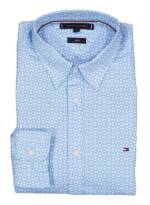 Tommy Hilfiger Herren Hemd blau gemustert Slim Fit