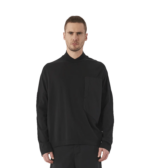 Transit - Longsleeve mit aufgestezter Tasche - Größe S - schwarz