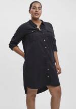 Vero Moda Curve Jeanskleid "VMSILA LS SHORT DRESS MIX GA CURVE NOOS"