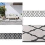 Vidaxl - Outdoor-Teppich Grau und Weiß 80x250 cm Beidseitig Nutzbar - Outdoor-Teppich - Outdoor-Teppiche - Home & Living - Grau