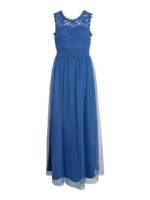 Vila Shirtkleid Langes Maxi Kleid Abschluss Ball Dress VILYNNEA (lang) 4840 in Blau