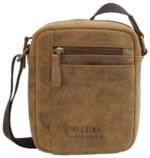 Wild Things Only !!! Schultertasche Kleiner Herren Messenger Bag Antik Leder Umhängetasche, echt Leder