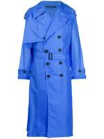 Yohji Yamamoto Oversized-Trenchcoat - Blau