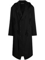 Yohji Yamamoto Trenchcoat mit fallendem Revers - Schwarz