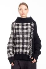 Y`s Yohji Yamamoto Damen Strick Pullover Oversized schwarz