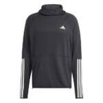 adidas M Own The Run E 3 Stripes Hoodie Herren (Schwarz S ) Fitnessbekleidung