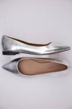 asos Damen Ballerinas, silber, Gr. 5