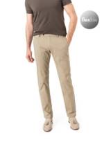 bugatti Herren Chino beige Baumwolle meliert