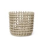 ferm LIVING Korb Ceramic, rund, Ø 23,5 cm, beige, Keramik