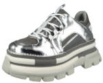 1640T Core 2 Damen Leder Plateau Sneaker Mirror Silber 36