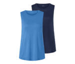 2 Sport-Tops, blau und dunkelblau