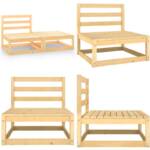 2-tlg. Garten-Lounge-Set Massivholz Kiefer - Garten-Lounge-Set - Garten-Lounge-Sets - Home & Living