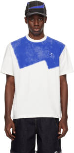 ADER error White & Blue Significant Printed T-Shirt