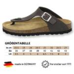 AFS-Schuhe 2107 Zehentrenner für Damen aus Leder mit Fussbett, Made in Germany