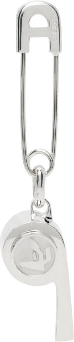 AMBUSH Silver AMB Whistle Charm Single Earring