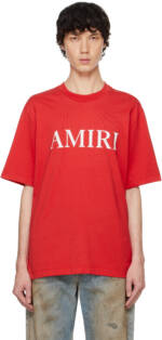 AMIRI Red 'Amiri' Core Logo T-shirt