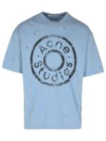 Acne Studios - Light Blue Cotton Blend T-Shirt - Größe L - blau