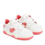 Acne Studios Low-Top Sneaker - White And Pink Low Top Leather Sneakers - Gr. 38 (EU) - in Weiß - für Damen