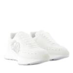 Alexander McQueen Low-Top Sneaker - Sprint Runner Sneakers - Leather - White/Silver - Gr. 38 (EU) - in Weiß - für Damen