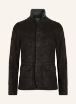 Allsaints Lederjacke Survey grau