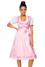 Atixo Dirndl 3-tlg. Traditionelles Trachten Set Mini Dirndl Bluse Schürze kariert