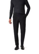 BOSS Black Herren Bundfaltenhose schwarz Baumwolle