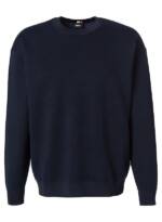 BOSS Black Herren Pullover blau unifarben