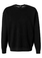 BOSS Black Herren Pullover schwarz unifarben