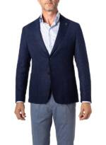 BOSS Black Herren Sakko blau meliert Slim Fit