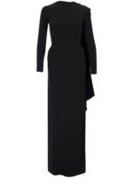 Balenciaga Abendkleid im Cape-Design - Schwarz