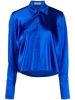 Balenciaga Drapierte Satinbluse - Blau