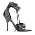 Balenciaga Sandalen & Sandaletten - Steel Grey Silver Sheep Leather Cagole H110 Sandal - Gr. 36 (EU) - in Grau - für Damen