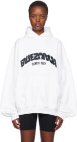 Balenciaga White Back Flip Hoodie