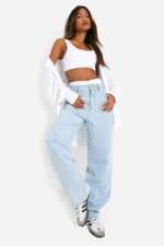 Basics Boyfriend-Jeans Mit Hohem Bund - Bleached Blue - 10/30L, Bleached Blue