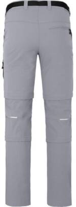 Bergson Outdoorhose QUEENSLAND Doppel Zipp-Off mit T-ZIPP Herren Wanderhose, vielseitig, pflegeleicht, Normalgrößen, hellgrau