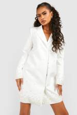 Blazerkleid Mit Perlen-Detail - White - 36, White